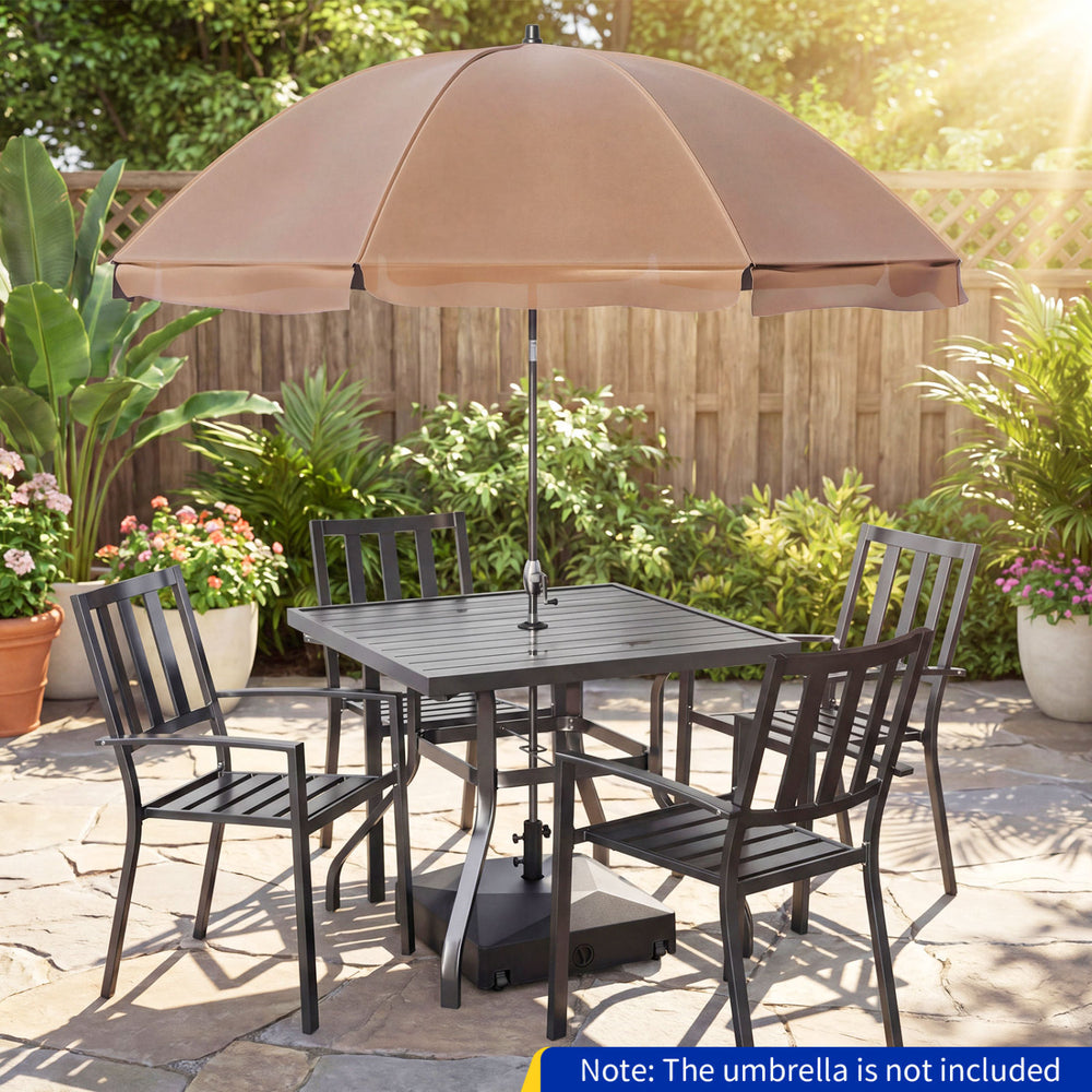 154lbs Mobile Fillable Patio Umbrella Base with 4 Wheels - Gallery View 1 of 10