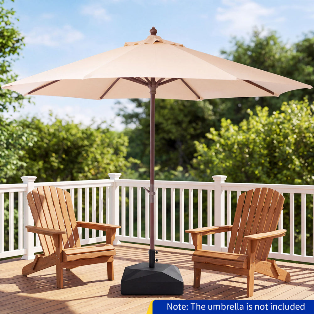 154lbs Mobile Fillable Patio Umbrella Base with 4 Wheels - Gallery View 2 of 10