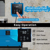 Wired control panel of the 155 Pint Crawl Space Dehumidifier with 3 modes and 24H timer for easy operation.