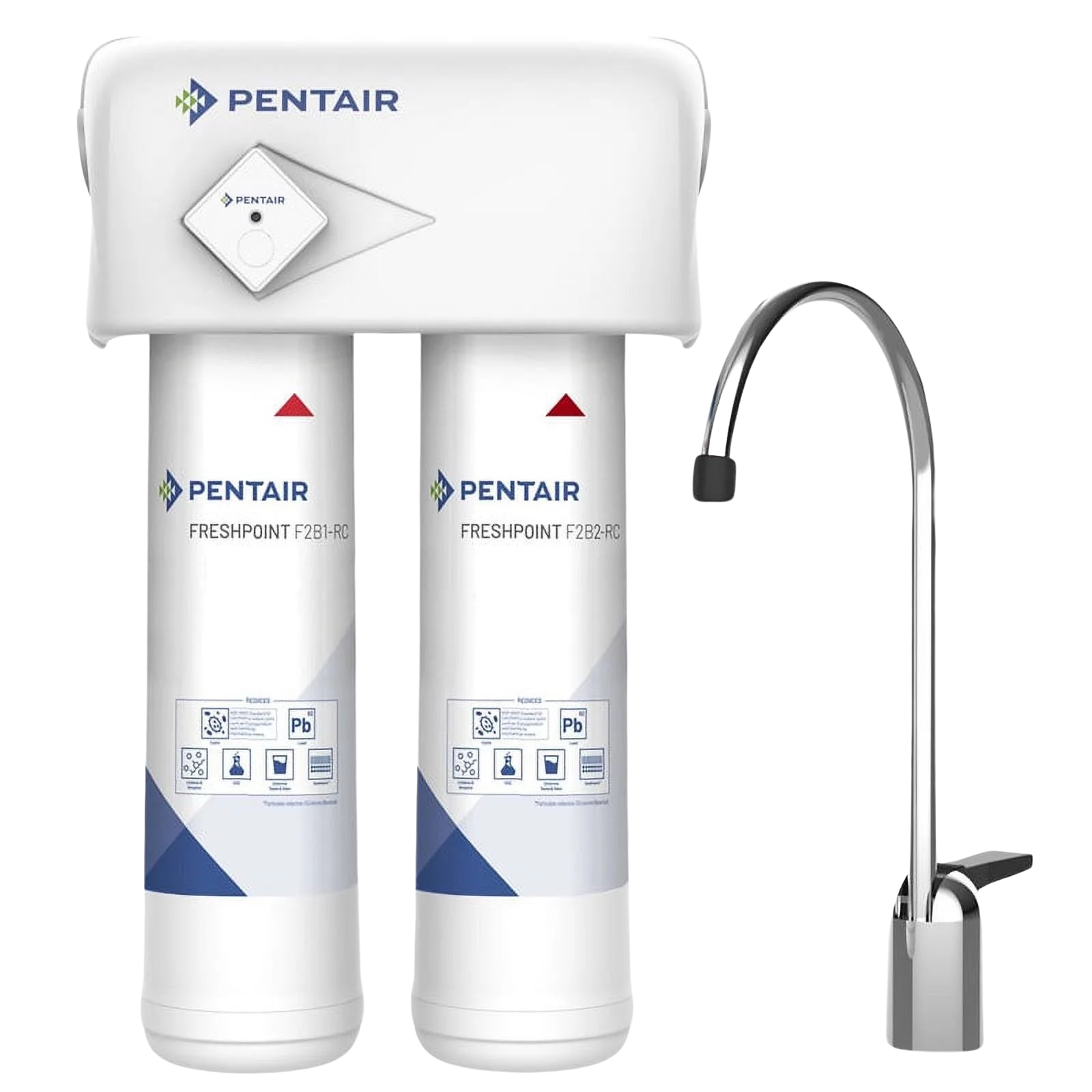 Pentair 158853 FreshPoint 2-Stage Under Counter Water Filtration System With Monitor F2000-B2M New