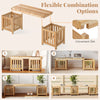 Patio wooden bench with planter, featuring natural fir wood, versatile 2-in-1 design for outdoor seating and planting.