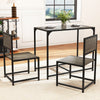 Compact 3-piece dining set with oak finish, featuring a table and 2 chairs, ideal for small spaces.