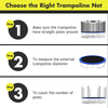 Replacement safety net for 15/16 feet round trampoline, made of durable PE material, designed for high protection and.