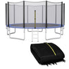 Replacement safety net for 15/16 feet round trampoline, made of durable PE material, with double-headed zipper door.