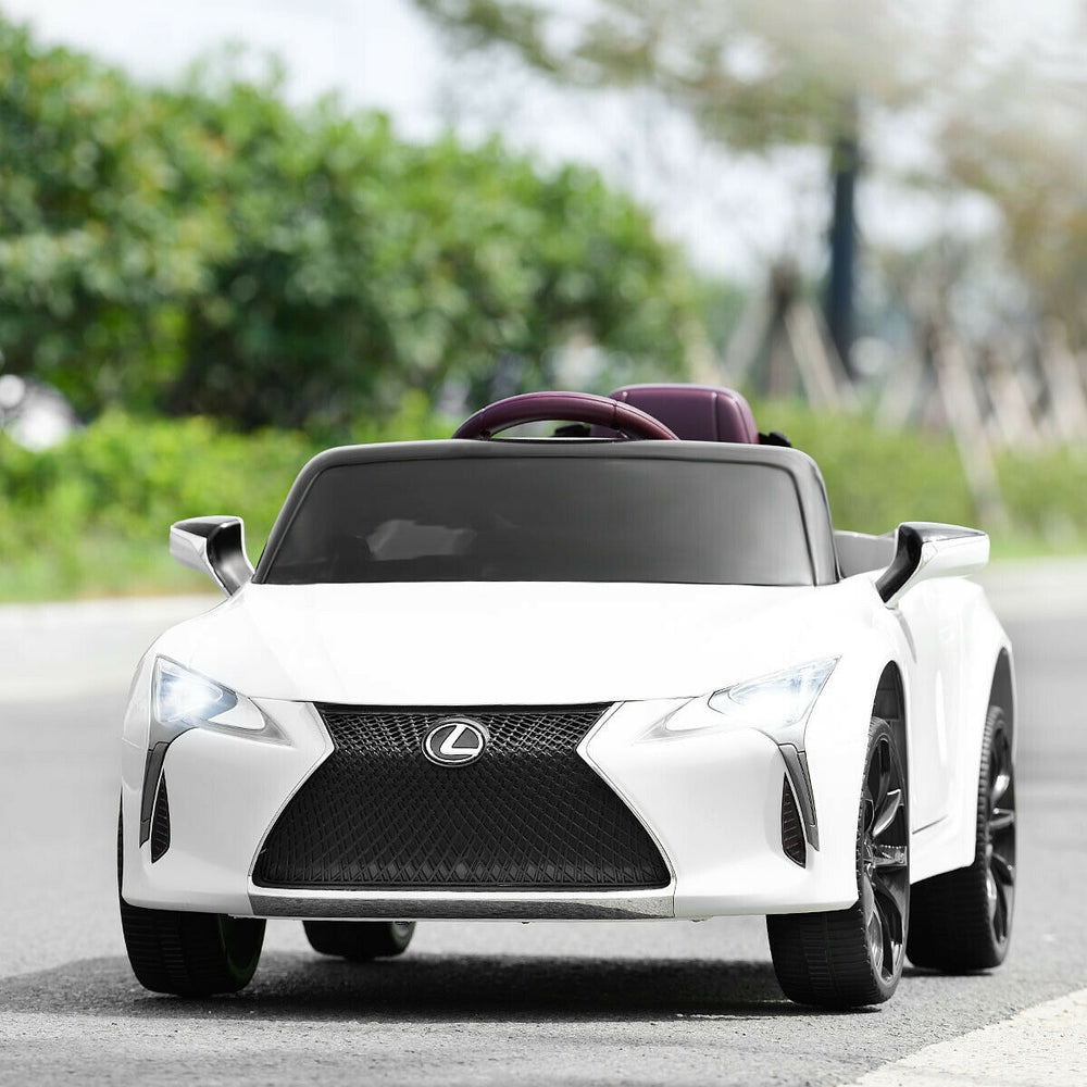 Kids Ride Lexus LC500 Licensed Remote Control Electric Vehicle-White - Gallery View 1 of 12