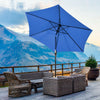 9 ft Outdoor Market Patio Table Umbrella Push Button Tilt Crank Lift-Blue - Gallery View 1 of 11
