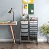 15-Drawer Utility Rolling Organizer Cart Multi-Use Storage-Black & Gray - Gallery View 1 of 10