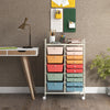 15-Drawer Utility Rolling Organizer Cart Multi-Use Storage-Deep Multicolor - Gallery View 1 of 10