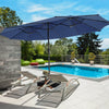 15 Feet Double-Sided Patio Umbrella with 48 LED Lights-Navy - Gallery View 1 of 10