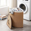 15 Gal Capacity Bamboo Laundry Hamper with Removable Liner-Brown - Gallery View 1 of 10