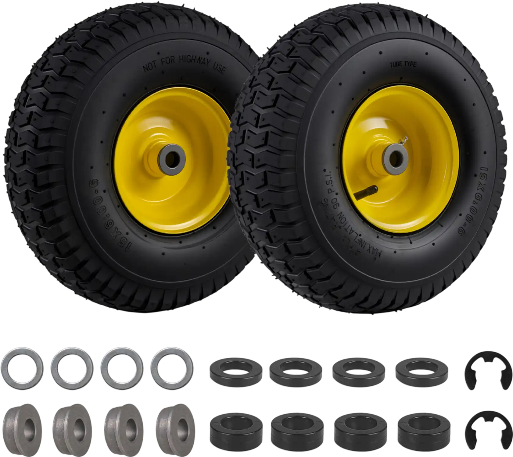 Costway 15x6.00-6 Tube-Type Tires & Wheels 2 Pack 4PR 70824462 New