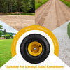 15 x 6.00-6 tubeless tire showcasing heavy-duty 4-ply rubber, suitable for grass, sand, packed dirt, and gravel.