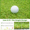 Artificial turf rug measuring 15 x 7 feet with a low 0.75 inch pile height, ideal for high traffic areas and easy upkeep.