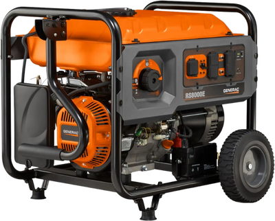 Generac RS8000E 8000W/10000W Portable Generator Electric Start with 25 Foot Cord Gas New