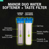 NuvoH2O 16001 Water Softener plus Taste Filter Manor Duo System Salt-Free for Homes Over 1,500 Sq. Ft. New