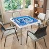 35 Inch 4 Player Game Card Folding Mahjong Table with Cup Holders-Light Blue - Gallery View 1 of 10