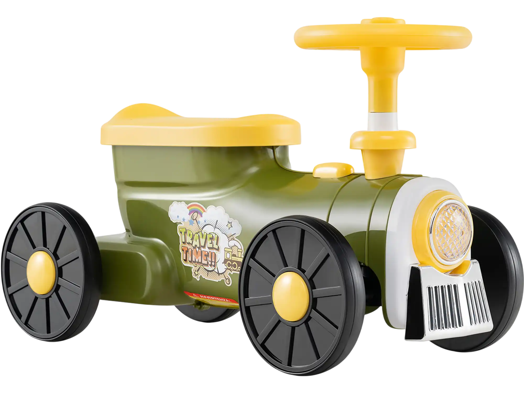 Costway Train Ride On Toy w/ Steering Wheel & Whistle 372851946 New