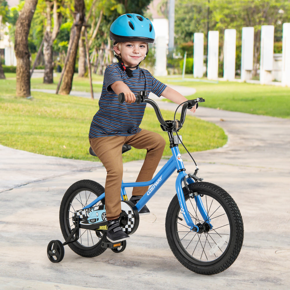 16 Inch Kids Bike with Removable Training Wheels for Aged 4-7 Years Old - Gallery View 1 of 9