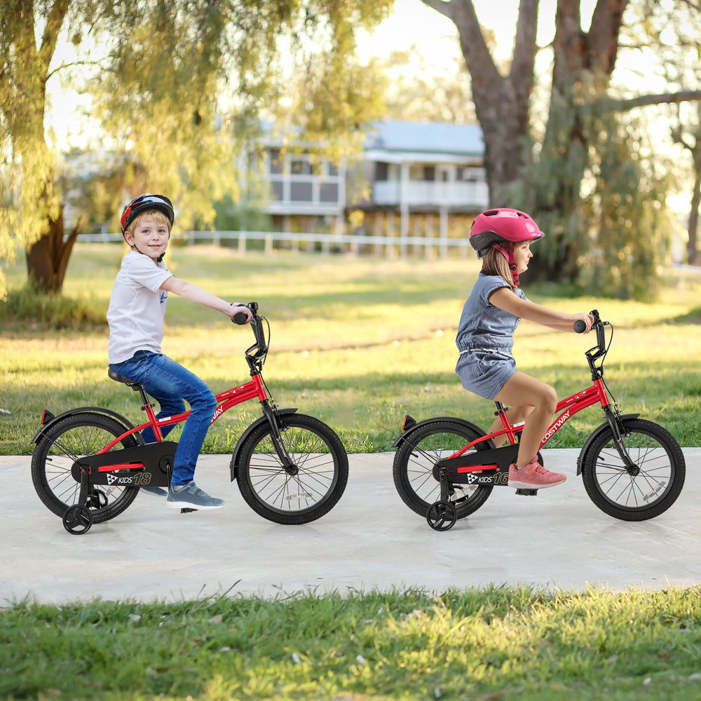 16 Inch Kids Bike Adjustable Bicycle with Reflectors and Bell for 4-7 Years Old - Gallery View 1 of 10