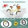 16-inch kids bike with adjustable seat, reflectors, and basket, 95% pre-assembled for easy setup and safety.