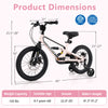 16-inch kids bike with adjustable saddle, detachable training wheels, and dual disc brakes for ages 4-7, perfect for.