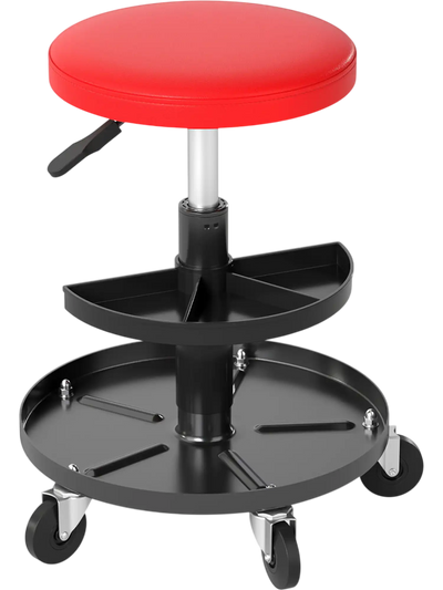 Costway Adjustable Height Rolling Mechanic Stool w/ Wheels 16.5