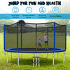 15/16 Feet Outdoor Recreational Trampoline with Enclosure Net-16 ft - Gallery View 1 of 9