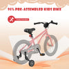 16-inch kids bike with handbrake, coaster brake, and training wheels, designed for ages 4-7, 95% pre-assembled.