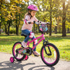 16 Inch Kids Bike with Training Wheels for Ages 4-7 Years Old Pink- Street Art Time - Gallery View 1 of 10