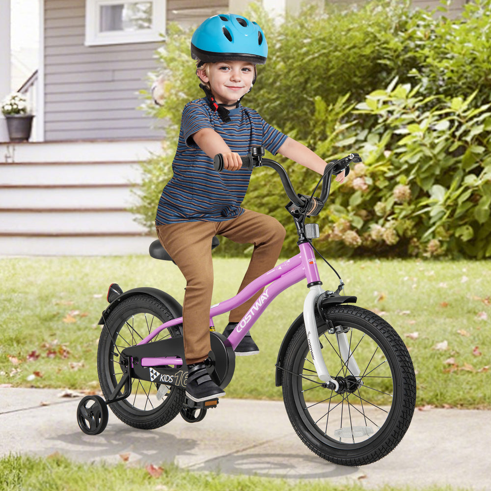 Kids Bike 16-Inch Children Training Bicycle with 2 Brake for 4-7 Years Old - Gallery View 1 of 10