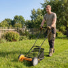 16 Inch Push Lawn Mower with 5 Steel Blades and Grass Catcher Bag-Orange - Gallery View 1 of 10