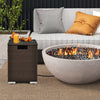 2-in-1 Patio Rattan Gas Propane Tank Cover for 20 lbs Propane Tanks-Brown - Gallery View 1 of 10
