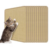 Cat scratching mat set featuring six 16 x 12 inch natural sisal mats with anti-slip bottoms, perfect for furniture.