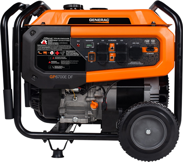 Generac GP6700EDF 6700/8250W Generator Dual Fuel Gas Propane Electric ...