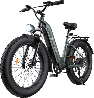 isinwheel U8 Ultra Electric Bike All-Terrain 1500W 28 MPH 105 Mile Range 48V New