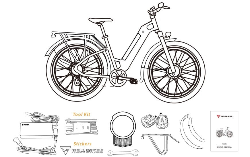 Revi Bikes Oasis E-Bike Lithium Ion 48V 15AH 750W 55 Mile Range 25 MPH New