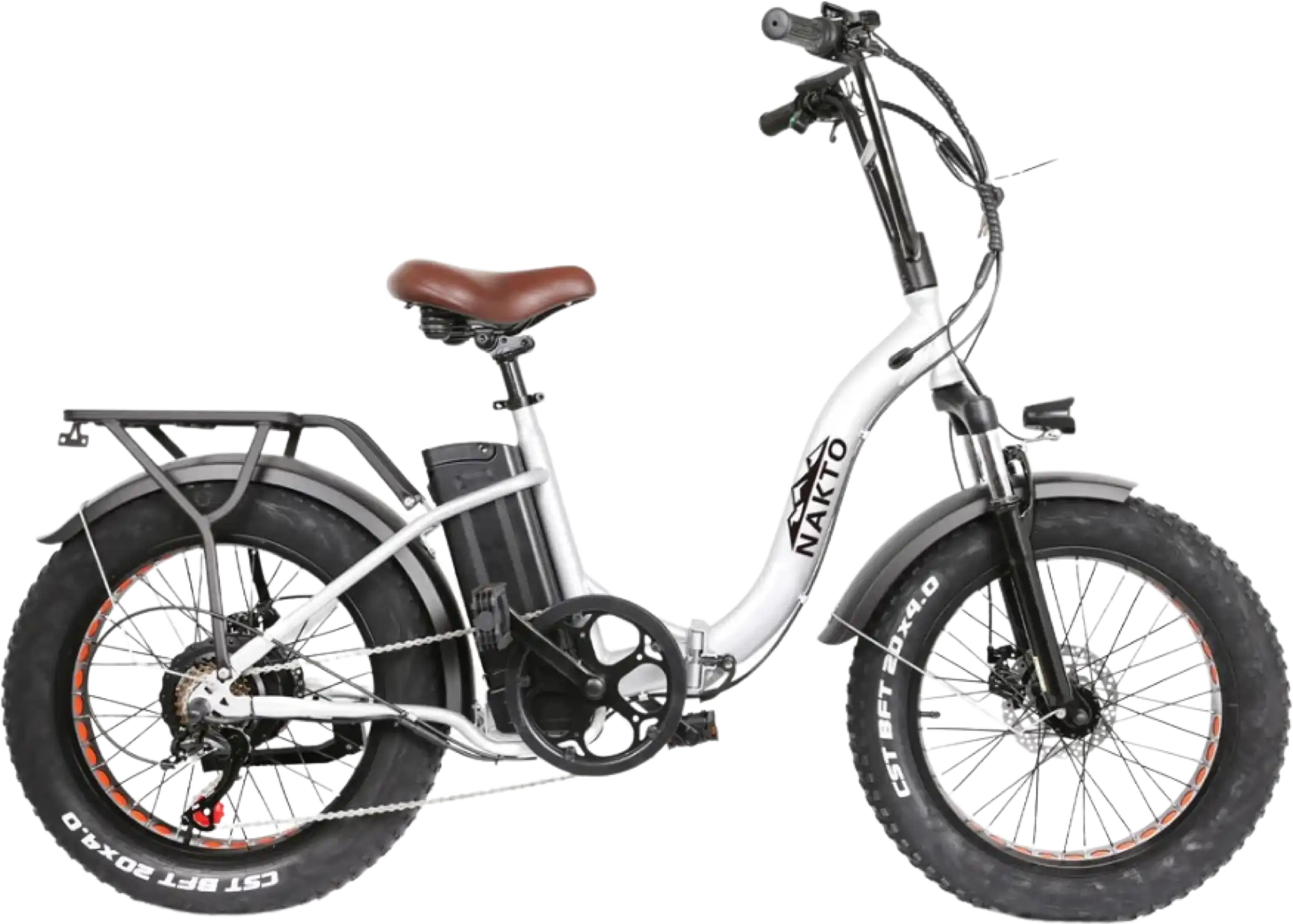 Nakto Folding OX Electric Fat Tire Bike 20