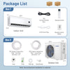 Indoor and outdoor units of the 18000 BTU Mini Split Air Conditioner with WiFi and inverter technology for efficient.