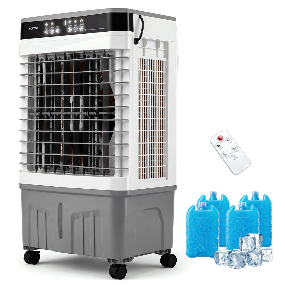 1800 CFM Evaporative Air Cooler with 4 Gal Water Tank-White - Gallery View 1 of 11