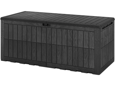 Costway 180 Gal Outdoor Deck Box Lockable All-Weather Storage Bin w/ Lid Handles 52837326 New