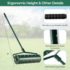 Manual lawn aerator with detachable handle, 21 inches, solid metal construction, ergonomic height for easy soil.