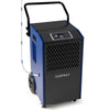 Commercial dehumidifier in blue with pump, 265 CFM airflow, ideal for large spaces up to 7000 sq.ft.