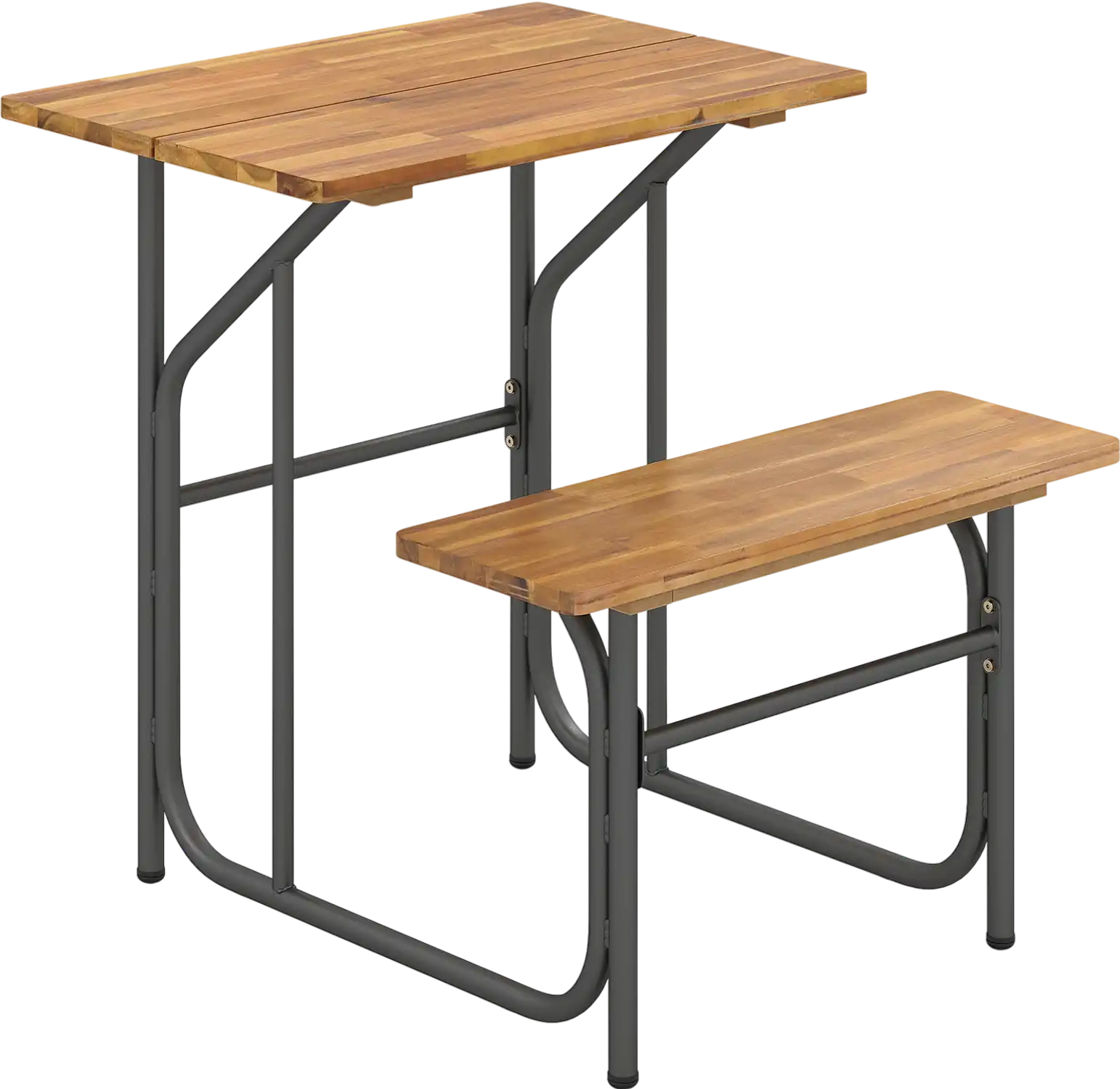 Costway Acacia Wood Patio Table Bench Set One-Side Picnic Table Seat 37488584 New