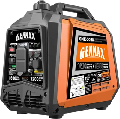 GENMAX GM1600iBC 1200W/1600W Inverter Generator Gas Powered with CO Sensor New