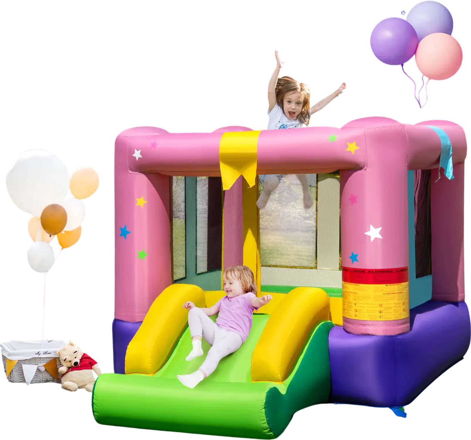 Costway Inflatable Bounce House w/ 480W Blower Carrying Bag 52229868 New