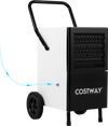 Commercial dehumidifier with built-in water pump, 189 pints/day capacity, ideal for large spaces like basements and.