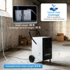 Commercial dehumidifier with built-in pump, 189 pints/day capacity, designed for large spaces like basements and.
