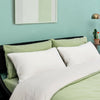 Set of 2 shredded memory foam bed pillows with bamboo cooling cover, ideal for back, side, and stomach sleepers.