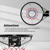 18" heavy-duty basketball rim with solid metal frame and double spring design, suitable for indoor and outdoor play.