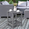 18 Inch Weather Resistant Side Table for Garden Yard Patio-Gray - Gallery View 1 of 10